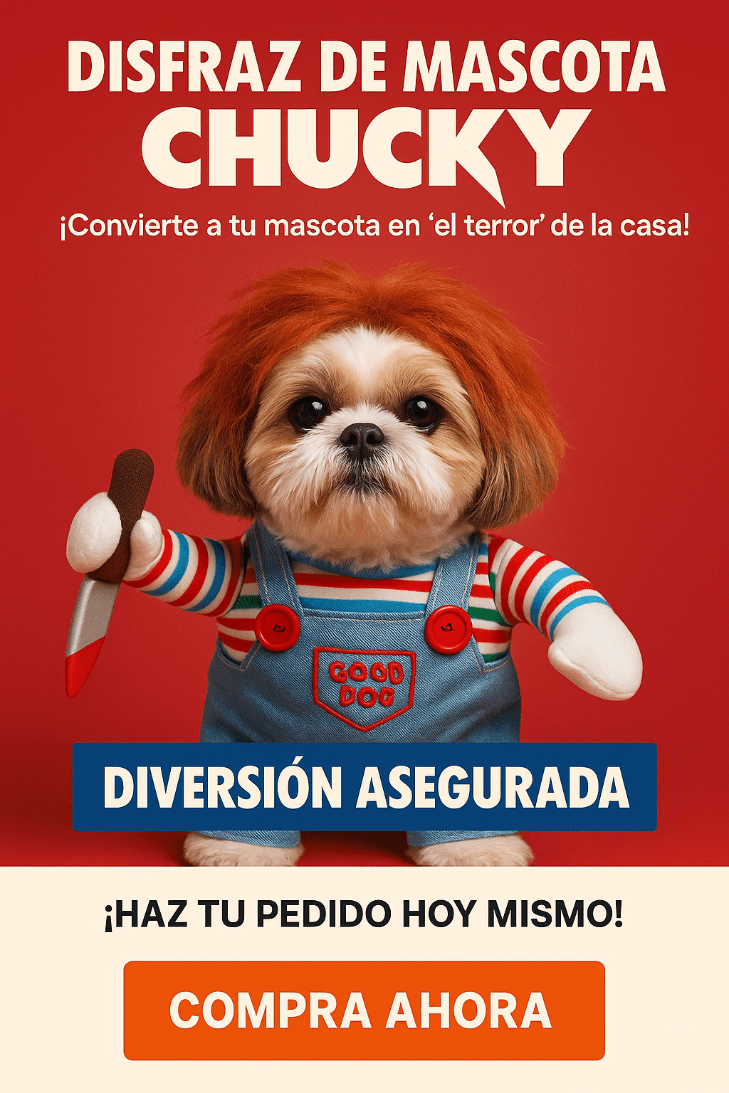 Disfraz Halloween Chucky Mascotas